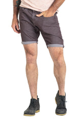 ROLL UP CORD SHORTS IN BOURBAN